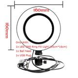 LED Ring Light Photo Studio Camera Light Photography Dimmable Video light for Youtube Makeup Selfie with Tripod Phone Holder