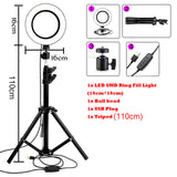 LED Ring Light Photo Studio Camera Light Photography Dimmable Video light for Youtube Makeup Selfie with Tripod Phone Holder