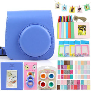 5 Color Camera Accssories Set for Fujifilm Instax Mini 9 8 7 Instant Film Camera, Including Carry Bag/Photo Album/Stickers/Lens