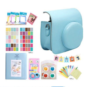 5 Color Camera Accssories Set for Fujifilm Instax Mini 9 8 7 Instant Film Camera, Including Carry Bag/Photo Album/Stickers/Lens