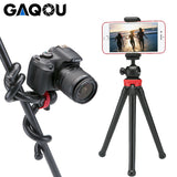 GAQOU Portable Tripod Flexible Octopus Travel Mini Mobile Phone Tripod Bracket Monopod Selfie Stick For iPhone DSLR Camera Gopro