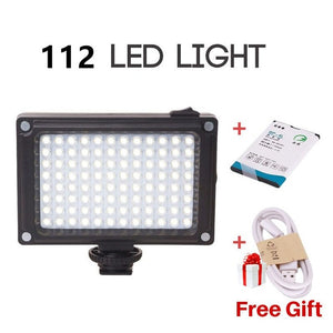 Ulanzi New 112 LED Dimmable Video Light Lamp Rechargeable Panel Light BP-4L Battery for DSLR Camera Videolight Wedding Recording