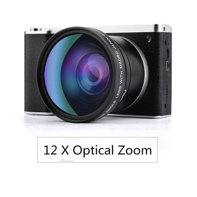 Digital Video Cameras 4 Inch Ultra HD IPS Touch Screen 24MPVideo Camera SLR Camera Support Wide Angle Lens 12x Optical Zoom