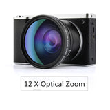 Digital Video Cameras 4 Inch Ultra HD IPS Touch Screen 24MPVideo Camera SLR Camera Support Wide Angle Lens 12x Optical Zoom