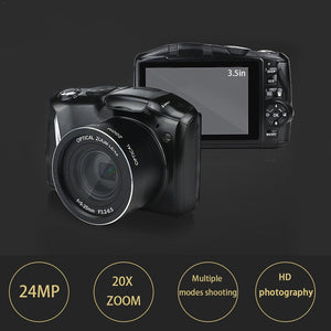 24 Megapixel HD Home Photography Telephoto SLR Digital Camera 14MP CMOS 20 Times Digital Zoom SLR Camera with 3.5 Screen Flash