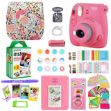 Fujifilm Instax Mini 9 Instant Photo Printing Camera With 20 Sheets Mini Film Paper Camera Shoulder Strap Bag Accessories Bundle