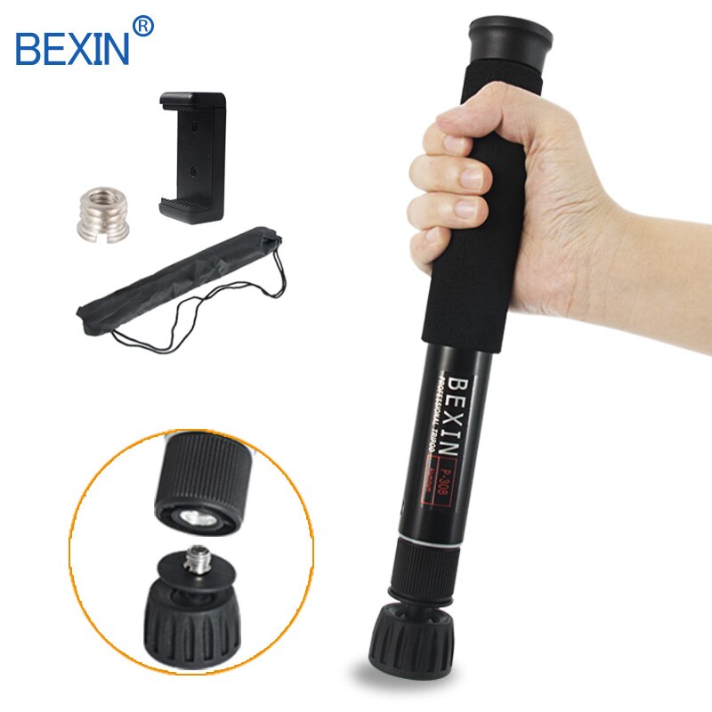 BEXIN Extendable lightweight portable mini camera monopod phone stand handheld unipod dslr camera video monopod for Sony Canon