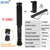 BEXIN Extendable lightweight portable mini camera monopod phone stand handheld unipod dslr camera video monopod for Sony Canon