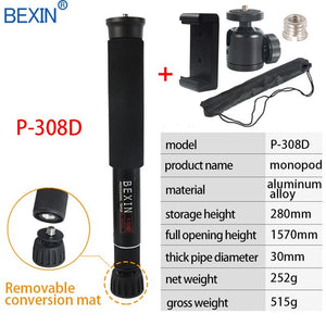 BEXIN Extendable lightweight portable mini camera monopod phone stand handheld unipod dslr camera video monopod for Sony Canon