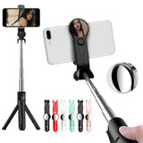 Mini Wireless Bluetooth Tripod Extendable Monopod Universal Wireless Bluetooth Selfie Stick With Mirror For iPhone Samsung