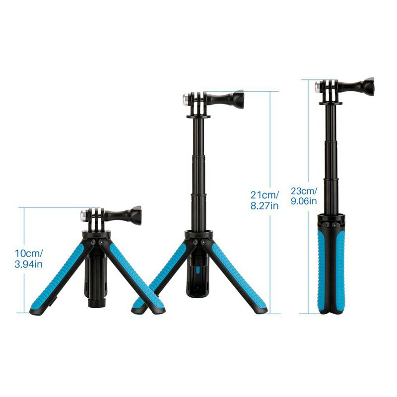 Kuulee Mini Protable Tripod Extension Pole Handheld Self-Pole Shorty Go Pro Tripod Monopod Stick Mount for Gopro Action Camera