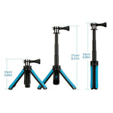 Kuulee Mini Protable Tripod Extension Pole Handheld Self-Pole Shorty Go Pro Tripod Monopod Stick Mount for Gopro Action Camera