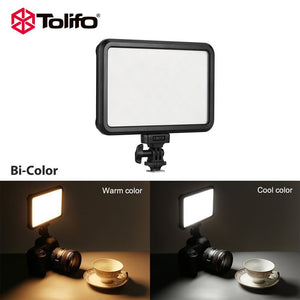 Tolifo Pt-12b Slim Ultra Thin Bi Color Led Video Camera Light with Touch Switch and Shadow Invisible for Baby Photography