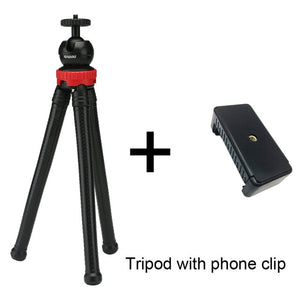 GAQOU Portable Tripod Flexible Octopus Travel Mini Mobile Phone Tripod Bracket Monopod Selfie Stick For iPhone DSLR Camera Gopro