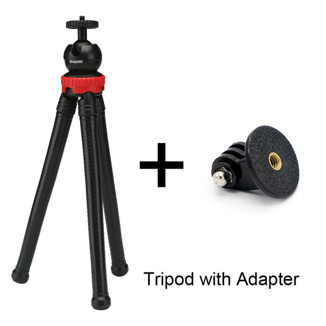 GAQOU Portable Tripod Flexible Octopus Travel Mini Mobile Phone Tripod Bracket Monopod Selfie Stick For iPhone DSLR Camera Gopro